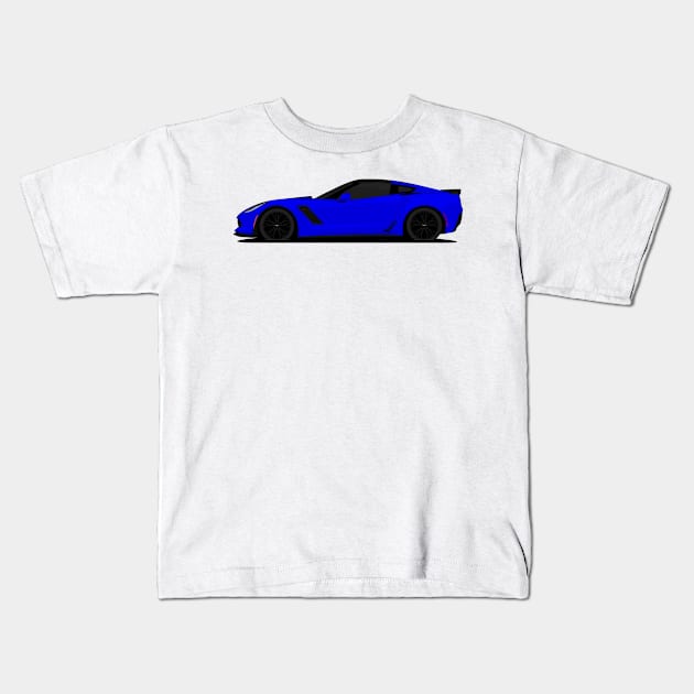 Z06 DARK-BLUE Kids T-Shirt by VENZ0LIC